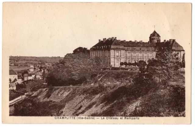 CPA 70 - CHAMPLITTE (Haute Saône) - Le Château et Remparts - Ed. C. Lardier