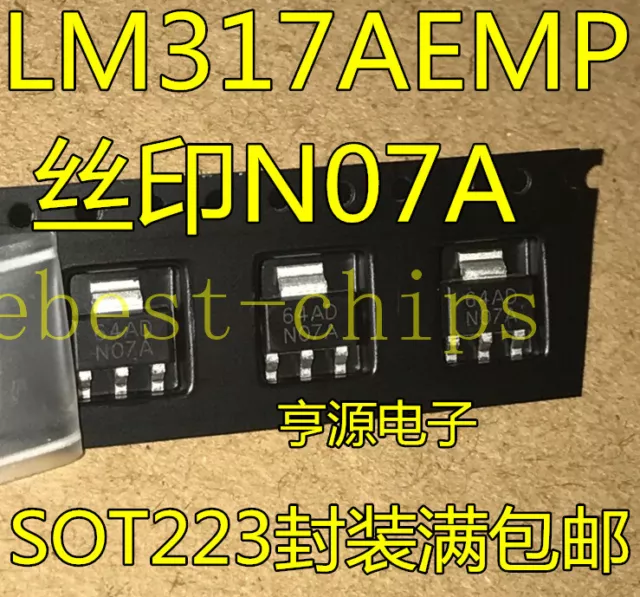 100PCS  LM317EMP SOT-223 LM317AEMP LM317 3-Terminal Adjustable Regulator   #A1