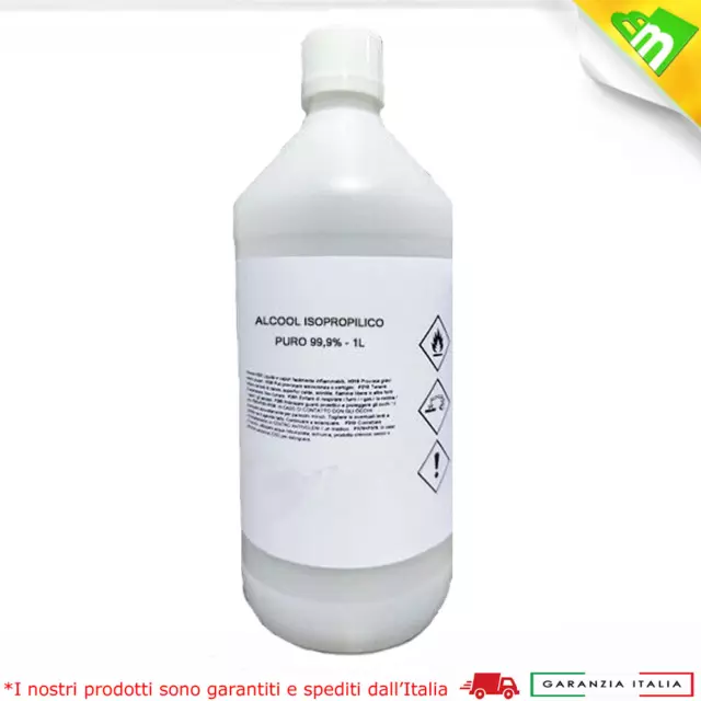 Alcool Isopropilico 1 Litro Pulizia Superfici Plastica Detergente Alcol Vetri Hq