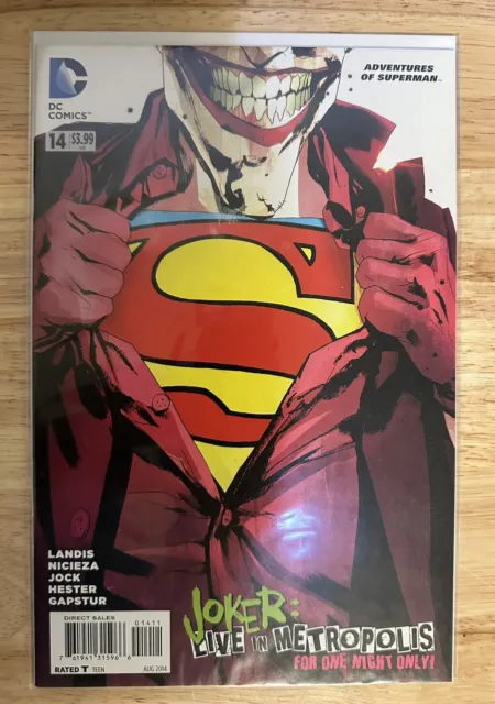 Adventures Of Superman #14 Joker Cover By Jock 1St Print
