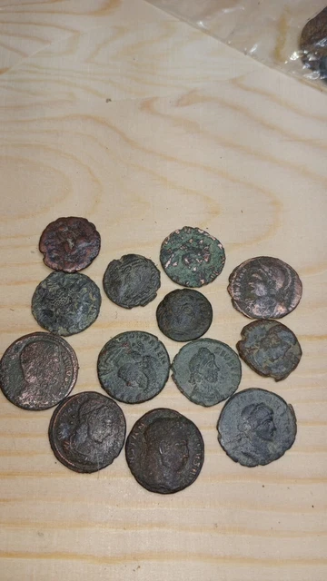 Lot Of 13 RARE Authentic Exceptional Roman Coins For Building A Collection