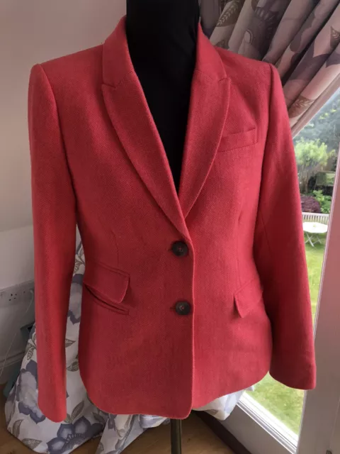 Joules Ladies Coral Wiscombe  Wool Jacket Blazer Tweed Look  UK10 VGC