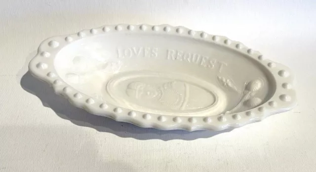 Antique Imperial Milk Glass Pickle Dish Loves Request Is Pickles Oval