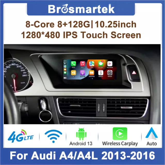 8.8" Android 13 Autoradio für Audi A4 B8 S4 CarPlay DAB+ BT5.0 8+128GB GPS Navi