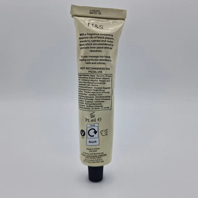 Marks & Spencer Apothecary Meditate Hand Cream 75ml M&S 2