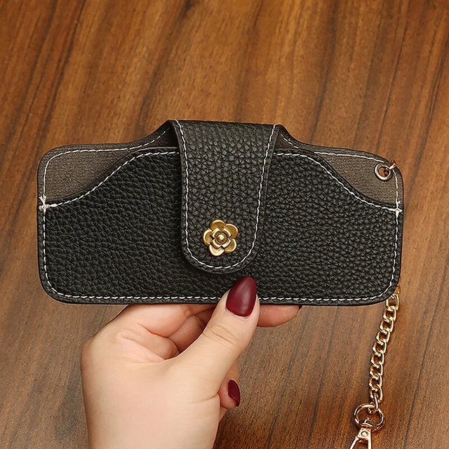 1x custodia occhiali in pelle Pu occhiali da sole morbidi borsa portaoggetti occhiali portatili P F2