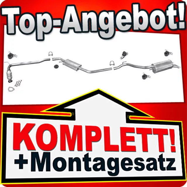 Auspuff + Katalysator für VW T4 1.9 TD 2.4D 2.5 TDI LWB-Lang 96-03 Auspuffanlage