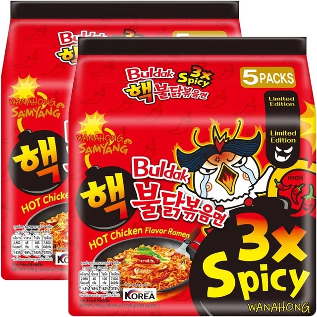 Ramen Samyang Hot Chicken Buldak - 3X ULTRA SPICY CHALLENGE (10 CONFEZIONI) - HALAL