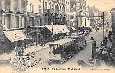 CPA 54 NANCY RUE SAINT JEAN POINT CENTRAL (tramway gros plan