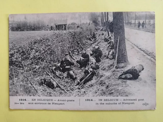 CPA GUERRE 1914 WW1 En BELGIQUE BELGIUM Avant poste aux Environs de NIEUPORT