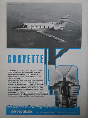 6/1971 PUB AEROSPATIALE AEROSPACE GROUP CONCORDE AIRBUS A300B ORIGINAL AD 