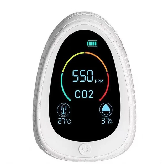 CO2 Meter Carbon Air Dioxide Detector Smoke Alarm Temperature Humidity Monitor