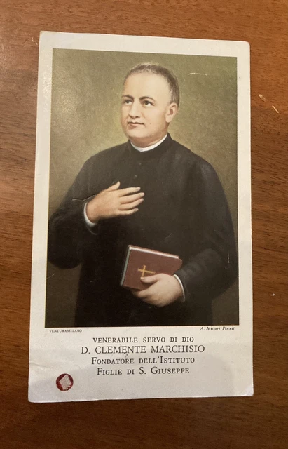 santino con reliquia Venerabile Servo Di Dio D. Clemente Marchisio