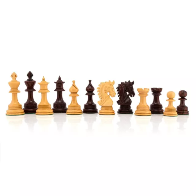 4.3" Premium Staunton Napoleon Chess Pieces Solo in palissandro - Triplo peso 3