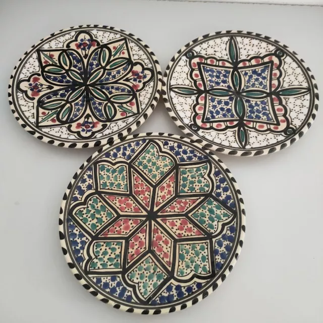 3 Piatti Decorativi in Ceramica