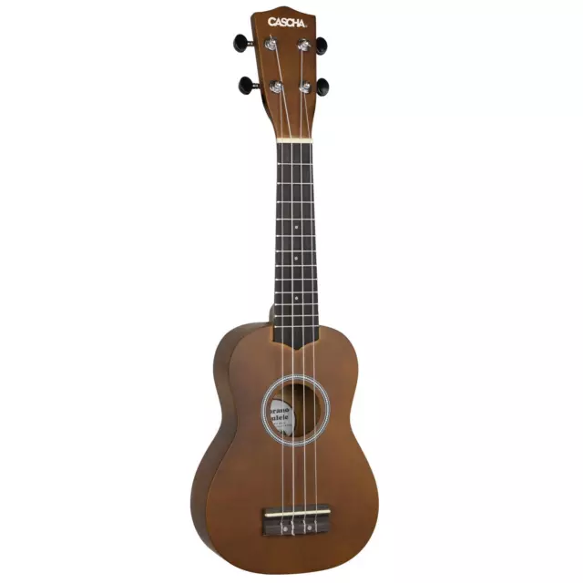 Cascha HH3956 Ukulele-Set +Tasche +Stimmgerät +Ukuleleschule +3 Plec 3