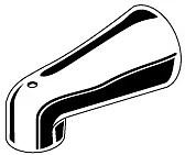 American Standard 023572-0020A DELUXE DIVERTER TUB SPOUT - Chrome