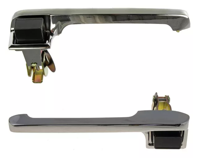 Outside Exterior Door Handles Pair Chrome Metal for 1980-1996 F150 F250 Bronco