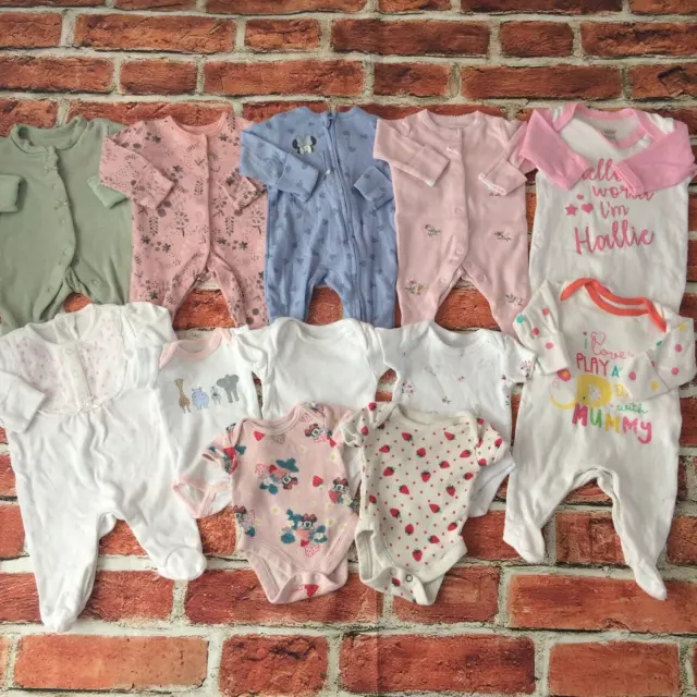 Baby Girls Tiny Baby Early Baby Baby Grows Body Vests Bundle Nutmeg TU etc