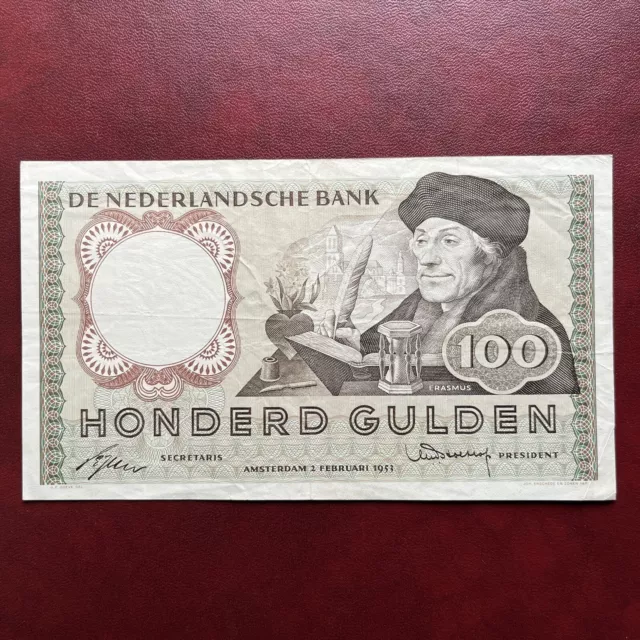 Pays Bas Billet 100 Gulden 02.02.1953 Série 1AF   Pick88 Nederlandsche Bank