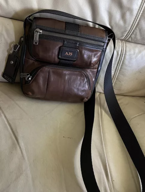 Tumi Alpha Bravo Barstow Leather Crossbody Brown / Black