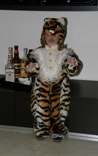 CARNEVALE COSTUME VESTITO TIGRE TIGROTTO bambino 3 - 4 anni EUR 19