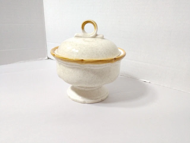 Vintage Mikasa Sugar Bowl with Lid EC400 Japan Ceramic Harvest Brown with Beige
