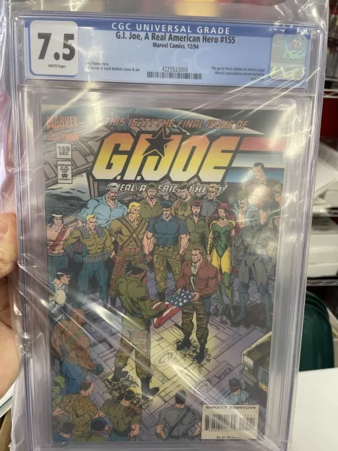 GI Joe #155 last issue HTF Low Print Run 7.5 CGC