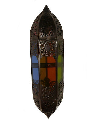 9 X 9 X 15.5cm Style Oriental Fer & Verre Mandala Lanterne 