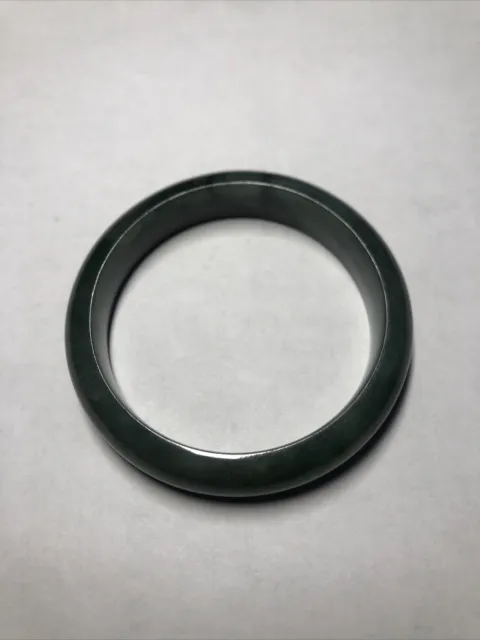 56mm Certified Grade A 100% Natural Green Jadeite Jade Bangle Bracelet