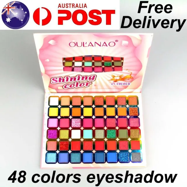 48 Colors Eyeshadows Palette Shades Glitter Cosmetic Makeup Eye Shadow Gift