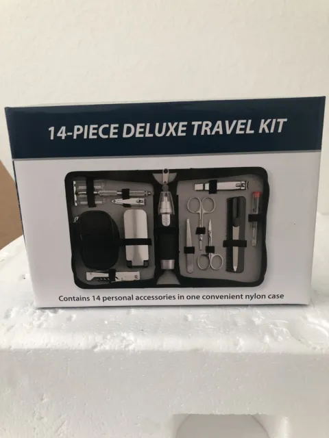 14- Piece Delux Travel Kit New In Box.1.New.