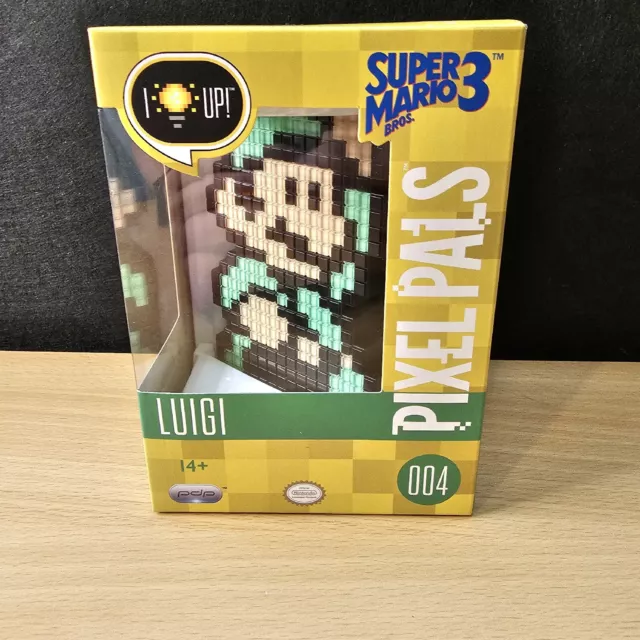 PDP Pixel Pals I Light Up #004 Super Mario Bros. 3 Luigi Action Figure