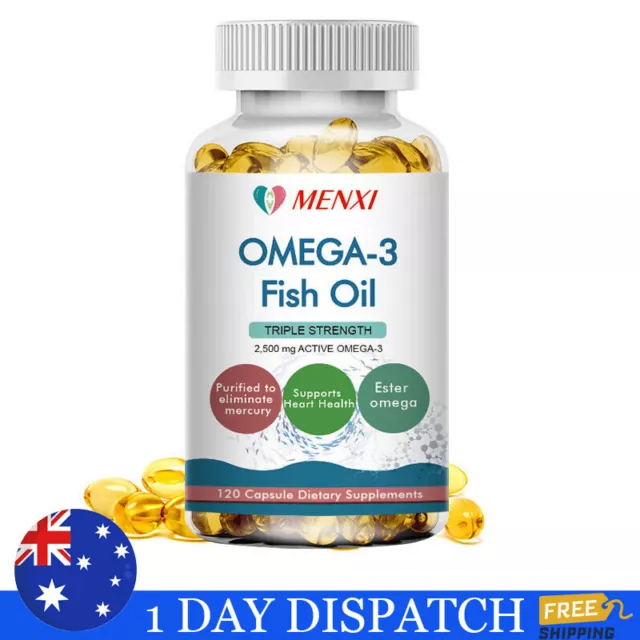 Omega 3 Fish Oil Capsules 2500Mg Odourless 3X Strength For General Wellbeing
