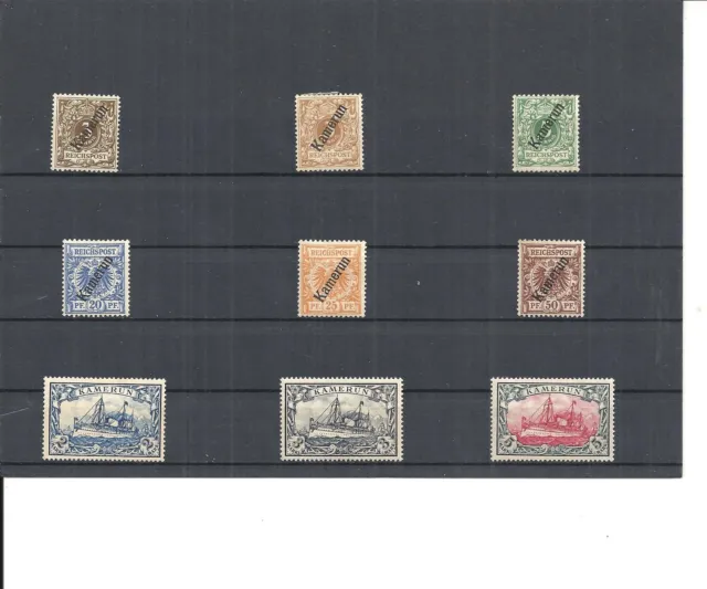 Kamerun, Deutsche Kolonien 1897, Einzelmarken aus MiNrn: 1 - 25,ungebraucht */**
