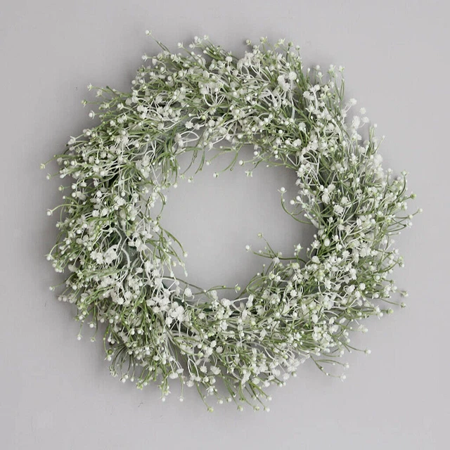 Dremisland Couronne d'eucalyptus pour porte d'entrée de 55,9 cm, couronne de lavande artificielle avec baies, printemps et été, fausses feuilles vertes, guirlande de bienvenue décorative pour fenêtre Dremisland Couronne d'eucalyptus pour porte d'entrée de 55,9 cm, couronne de lavande artificielle avec baies, printemps et été, fausses feuilles vertes, guirlande de bienvenue décorative pour fenêtre