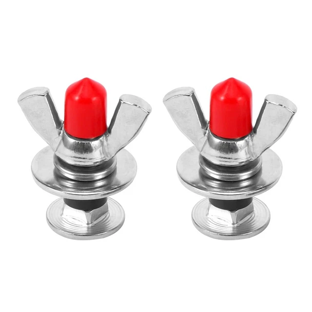 2Pcs 316 Stainless Steel Diving Screws Butterfly Backplate Nuts for Underwa C3J9