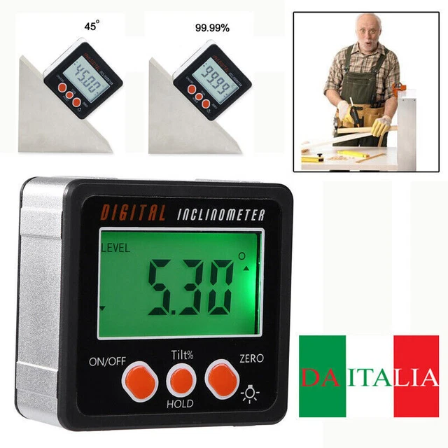 DIGITALE GONIOMETRO CALIBRO Livello Angolare Finder Inclinometro digitale-goniometro-calibro-livello-angolare-finder-inclinometro
