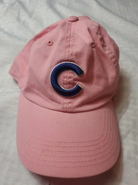 Chicago Cubs MLB Baseball Hat Cap Womens Girls Blue Pink Strapback Adjustable
