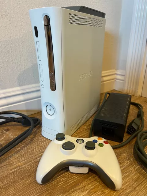 Xbox 360 FAT 60GB White Console Bundle Controller & Games #4