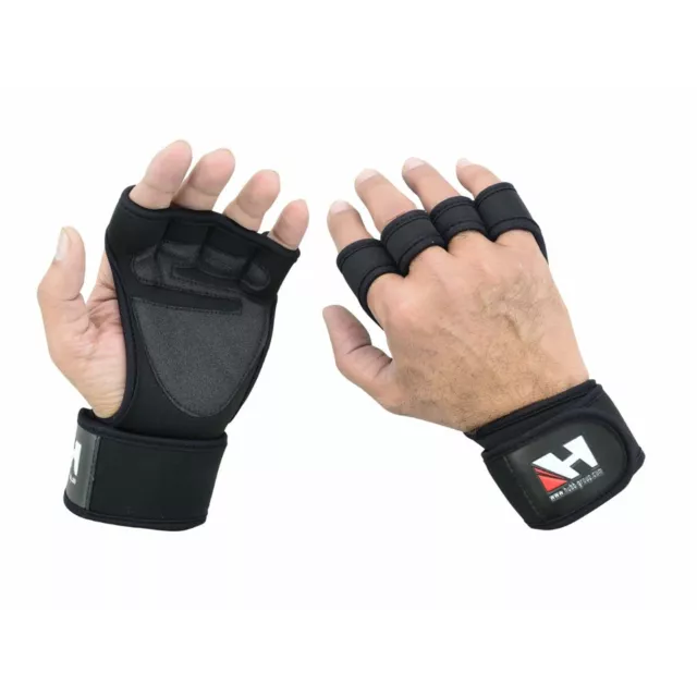 Gymnase Culturisme Haltérophilie Crossfit Enveloppe Long Poignet Soutien Gants De Fitness
