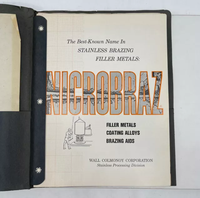 Vintage Microbraz Stainless Brazing Filler Metals Coating Alloys Aids Data Book