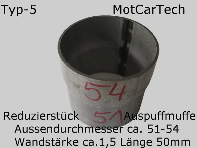 Collier Echappement 55mm Réducteur Tuyau échappement 55mm à 60mm