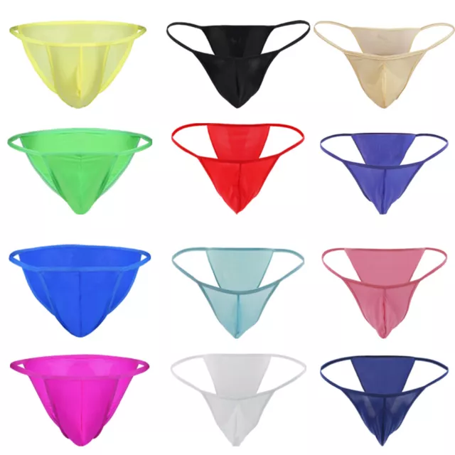 MENS SEXY BIKINI Briefs Jockstrap Panties Bulge Pouch Thongs Underwear ...