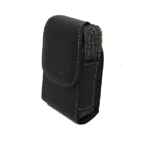 Black Color Vertical Leather Clip Side Case Pouch Holster 3.6 x 2.04 x 1.1 inch