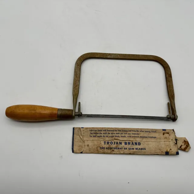 Vintage NO. 10B DISSTON-PORTER Coping Saw w/Wooden Handle  Made in U.S.A