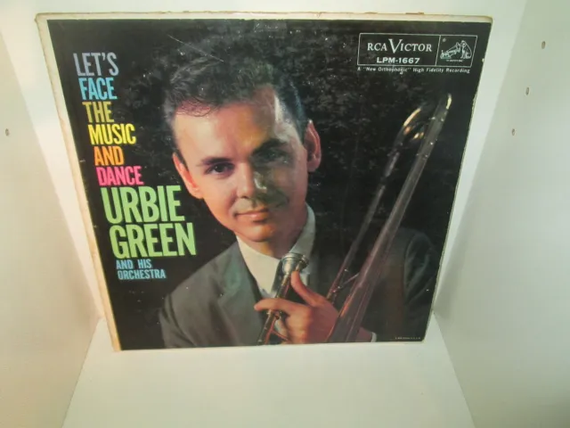 URBIE GREEN - LET'S FACE THE MUSIC & DANCE rare Swing Jazz Lp '50s Ex Plays Well