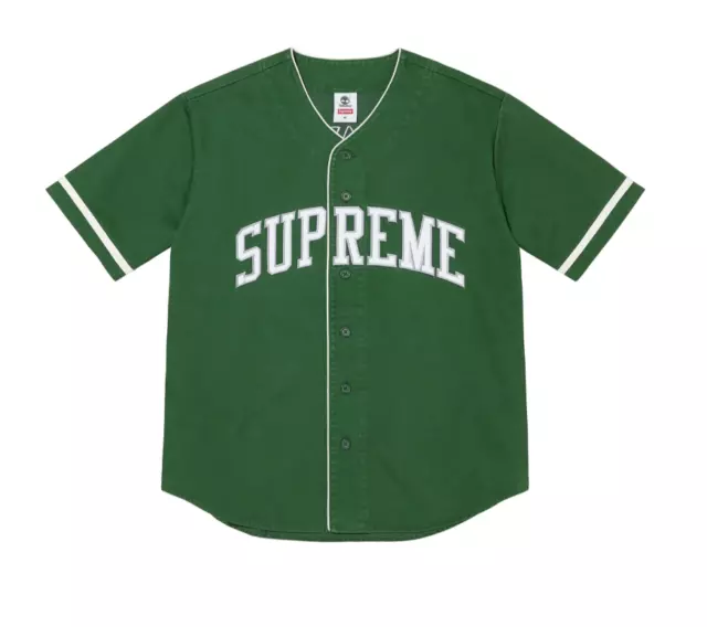 Supreme Timberland Baseball Jersey Size Large Green SS23 Supreme New York 2023