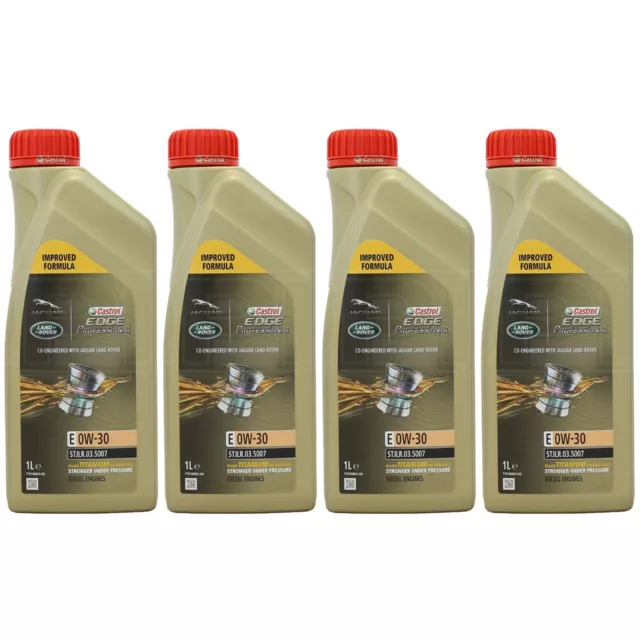 Olio Motore Castrol Edge Professional 0W30 Stjlr.03.5007 4 Litri Per Auto