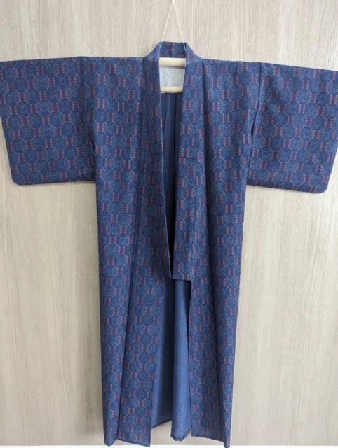 Japanese Kyoto  Kimono yukata Height62.99inchWidth23.62inch Blue used